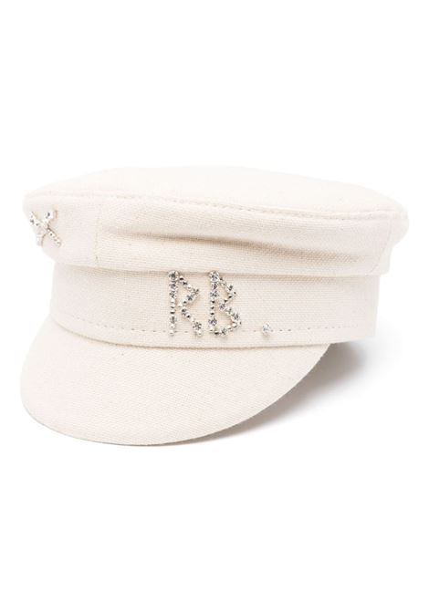 Cappello baker boy con decorazione Ruslan baginskiy in beige - donna RUSLAN BAGINSKIY | KPC035CDMD035